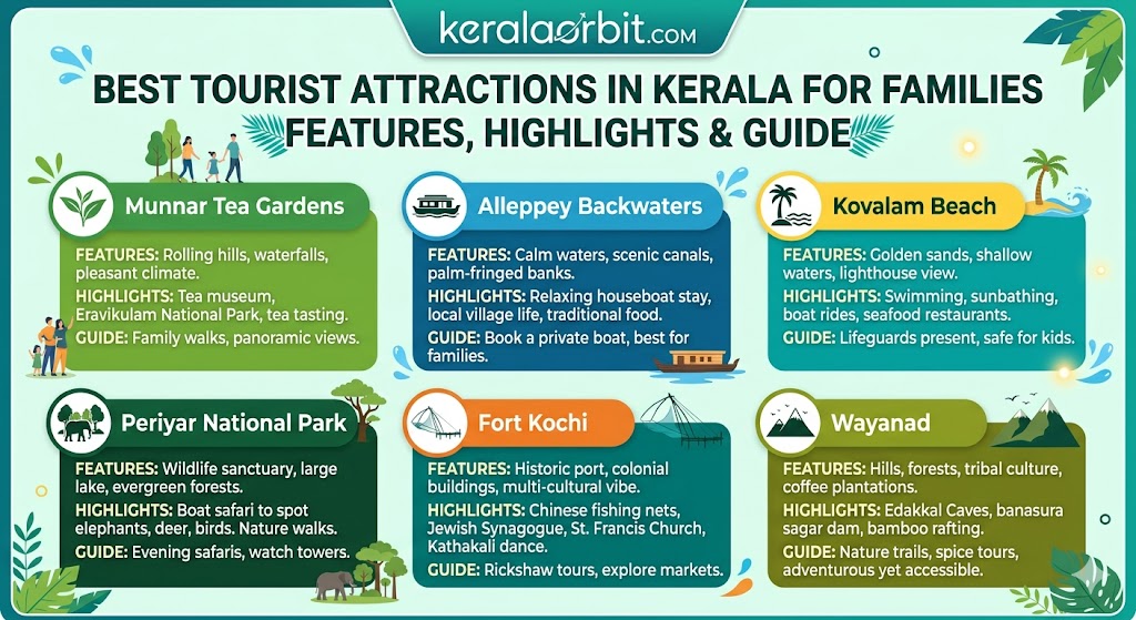 Best Tourist Attractions in Kerala for Families: Features, Highlights & Guide