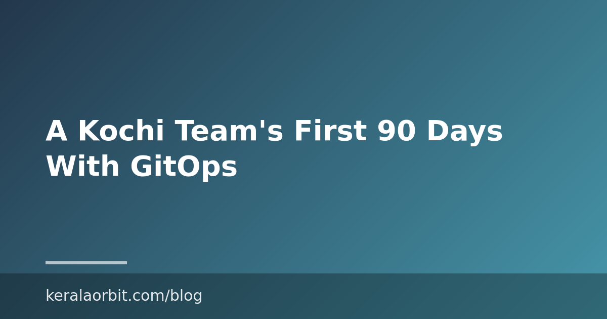 A Kochi Team’s First 90 Days With GitOps