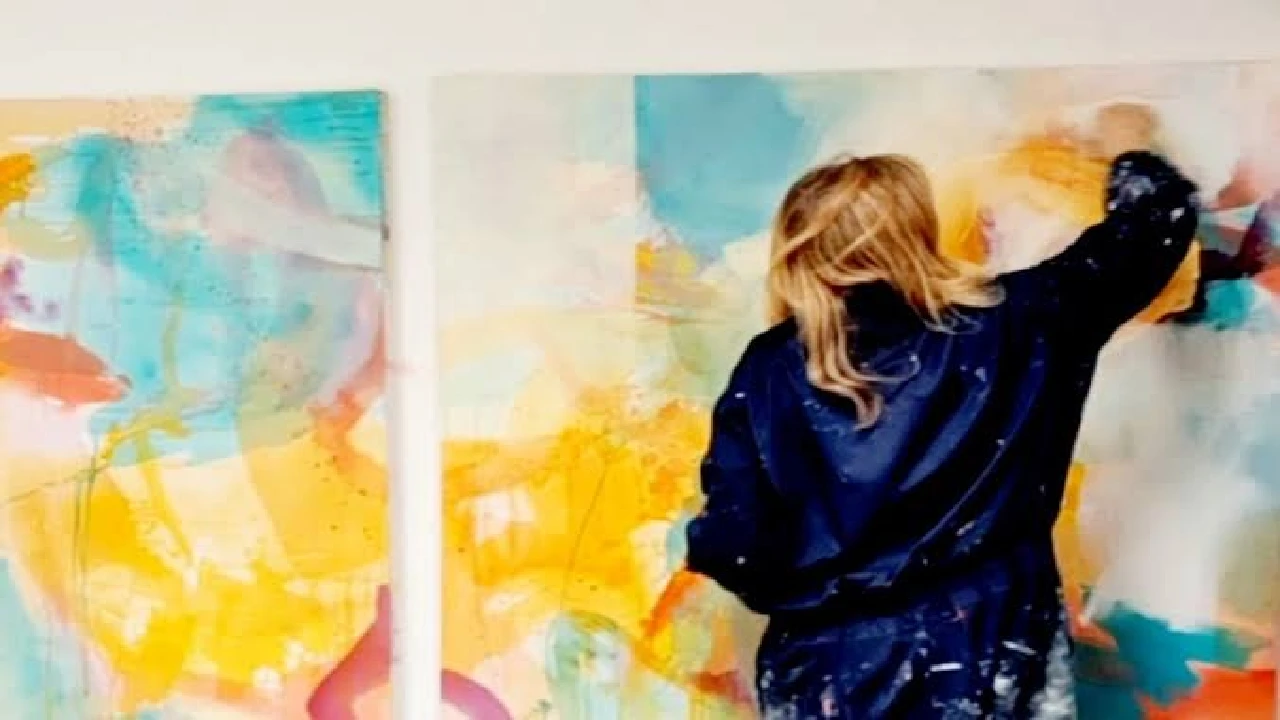 Abstract Painting Workshop-yelloworbit